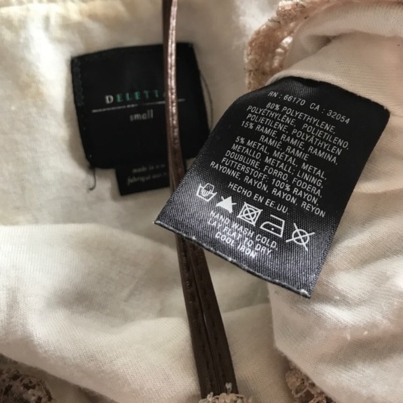 Anthro Deletta Adorned Whimsy Leather Strap Tank - Picture 8 of 8